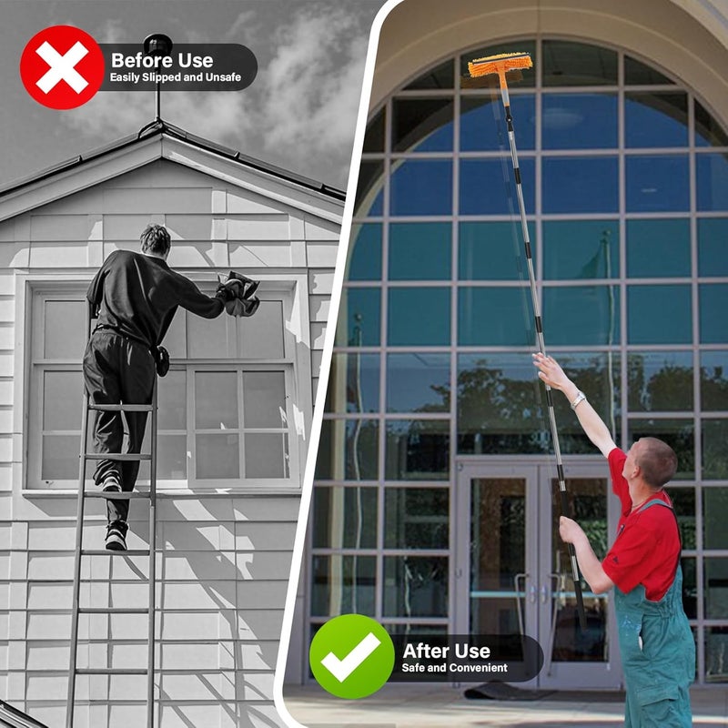 Greeily Paint Roller Extension Pole, 4ft to 12ft Paint Extension Pole Multi-Purpose Splicing Adjustment Long for Spider Brush Outdoor Spray Painting Roller Cleaning and Chandelier Replacement - Image 4